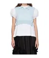 Simone Rocha Embellished Polo Collar Vest In Multicolor