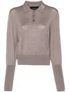 Simone Rocha Embellished Polo Sweater In Neutrals