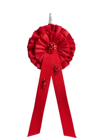 Simone Rocha Embellished Rosette Coin Purse In Red