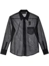 Simone Rocha Embellished Sheer Shirt In Black