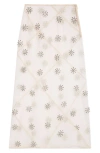 Simone Rocha Crystal-embellished Sheer Tulle Midi Skirt In Ivory/diamante