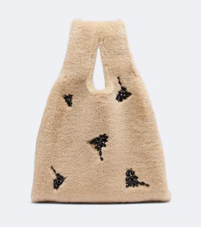 Simone Rocha Embellished Shopper In Beige