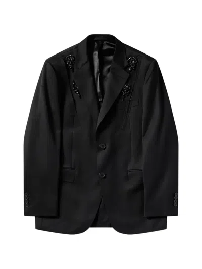Simone Rocha Embellished Structured Blazer In Black