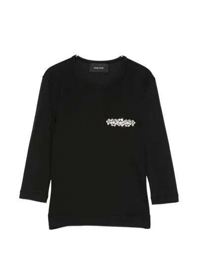 Simone Rocha Embellished Top In Black