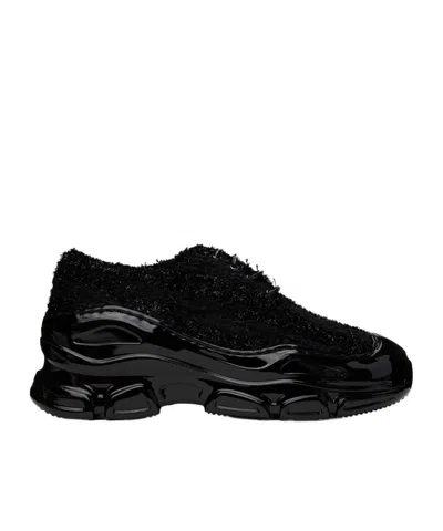 Simone Rocha Embellished Tweed Brogues In Black
