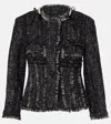 Simone Rocha Embellished Tweed Jacket In Gray