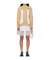 Simone Rocha Embellished Window Zip-up Cardigan In Brown