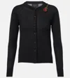 Simone Rocha Embellished Wool And Silk Cardigan In Black