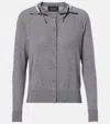 Simone Rocha Womens Charcoal Pearl Embellished Round-neck Wool And Silk Cardigan In Gray