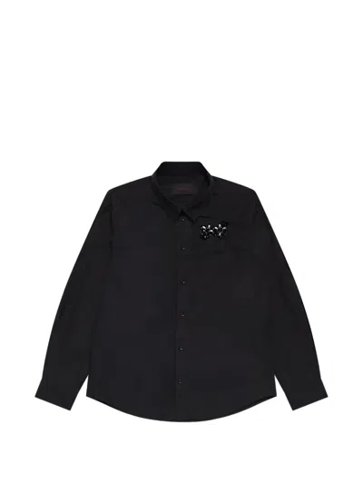 Simone Rocha Embellished-detail Classic Shirt In Black