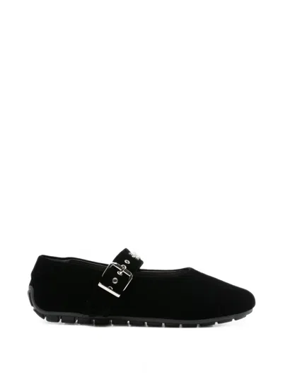 Simone Rocha Embellished-strap Ballet Flats In Black
