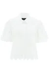 SIMONE ROCHA EMBROIDERED CROPPED SHIRT
