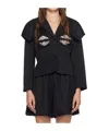 Simone Rocha Embroidery Halter Suit Coat In Black