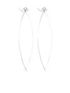 Simone Rocha Victorian Bow Ribbon Stud Earrings In White