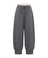 Simone Rocha Frilly  Drawstring Track Pants In Charcoal