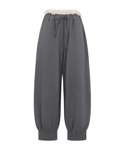 SIMONE ROCHA RUFFLE WAIST JOGGERS