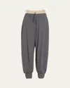 Simone Rocha Frilly  Drawstring Track Pants In Charcoal