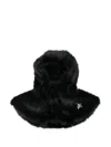 Simone Rocha Faux-fur Balaclava In Black