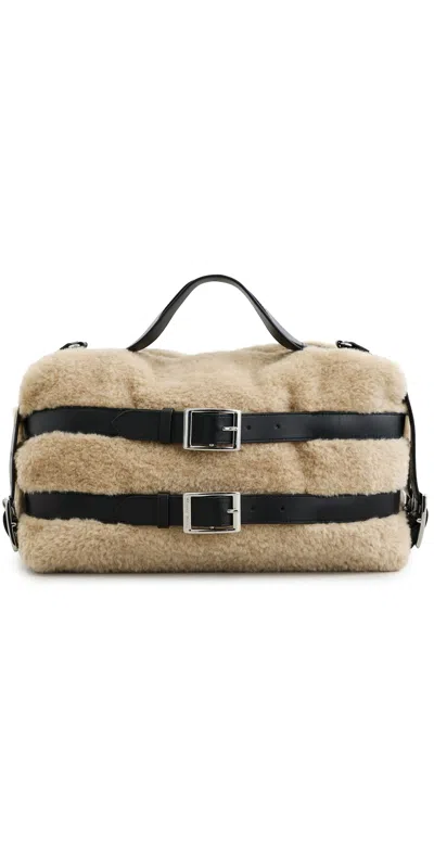 Simone Rocha Faux Fur Biker Belt Bag Blonde