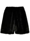 Simone Rocha Faux-fur Boxing Shorts In Black