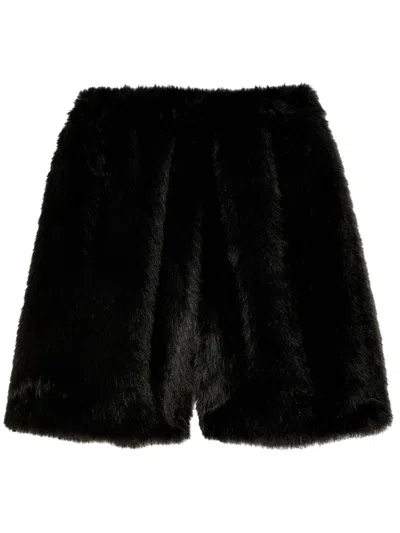 SIMONE ROCHA FAUX-FUR BOXING SHORTS