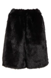 Simone Rocha Faux-fur Boxing Shorts In Black