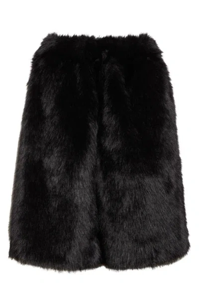 Simone Rocha Faux-fur Boxing Shorts In Black