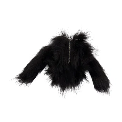 Simone Rocha Faux Fur Coin Purse In Black