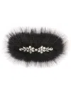 Simone Rocha Furry Crystal Hair Clip In Black