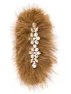 SIMONE ROCHA FAUX-FUR CRYSTAL HAIR CLIP