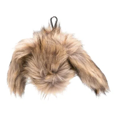 Simone Rocha Faux Fur Hare Coin Purse Bag In Brown