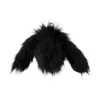 Simone Rocha Faux Fur Hare-shaped Wallet With Zipper Closure In Black