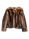 Simone Rocha Faux-fur Jacket In Brown