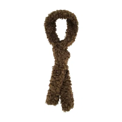 Simone Rocha Faux Fur Scarf In Brown