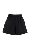 Simone Rocha Flared Mini Shorts In Charcoal Black