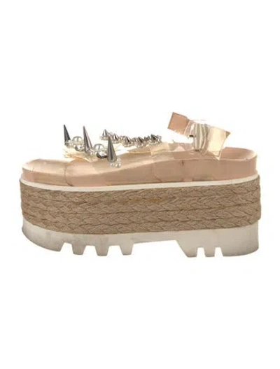 Pre-owned Simone Rocha Faux Pearl Accents Pvc Espadrilles