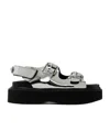 Simone Rocha Faux Pearl Detail Flat Sandals In Black