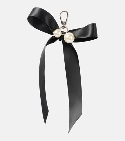 Simone Rocha Faux Pearl-embellished Keychain In Weiss