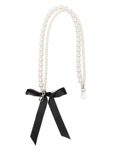 Simone Rocha Faux-pearl Shoulder Strap In Neutrals