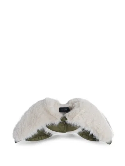 Simone Rocha Faux-fur Zip-up Hood In Multi