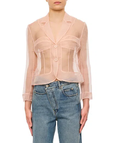 Simone Rocha Fitted Bust Detail Jacket In Neutrals