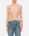 Simone Rocha Fitted Bust Detail Jacket In Rose