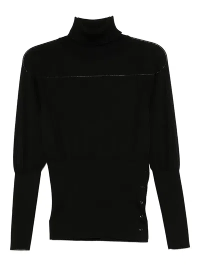 Simone Rocha Fitted High-neck Top In Black