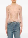 Simone Rocha Fitted Bust Detail Jacket In Pink
