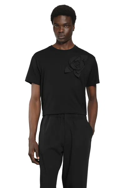 Simone Rocha Fitted Pressed Rosette T-shirt In Purple