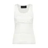Simone Rocha Ruffle Frill Tank Top In White