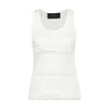 Simone Rocha Ruffle Frill Tank Top In White