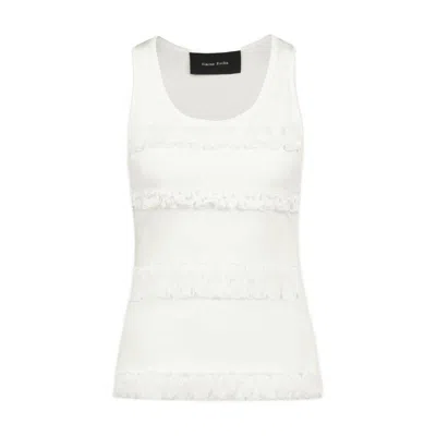 SIMONE ROCHA SIMONE ROCHA FITTED RUFFLE FRILL T-SHIRT