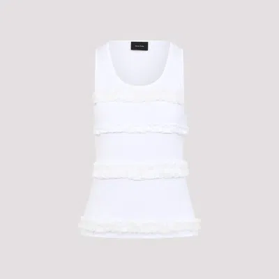 SIMONE ROCHA FITTED RUFFLE FRILL TANK TOP