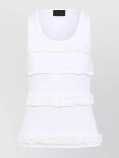 SIMONE ROCHA FITTED TANK TOP RUFFLE FRILL